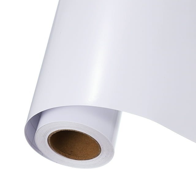 Vinilo Permanente Blanco Uxcell, Rollo de Vinilo Adhesivo de 10 Pulgadas x 14 pies para Corte de Calcomanías, Señales, Álbumes de Recortes, Manualidades DIY, Decoración del Hogar