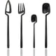 thumbnail image 1 of Juego para colgar, cubiertos con acabado satinado, servicio para cuchillos/tenedores/cucharas incluidos, apto para lavavajillas (negro mate), 1 of 5