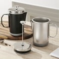 thumbnail image 5 of YAHHU 1000ml Portable French Press Coffee Maker, Premium 304 Stainless Steel Double Wall Hand Brewed Coffee Press Pot for Camping and Travel, Black Color (33.81oz / 1000ml Capacity), 5 of 9
