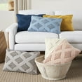 thumbnail image 5 of Mina Victory Life Styles Woven Diamonds 12"X20" Lt Grey Indoor Throw Pillow, 5 of 6
