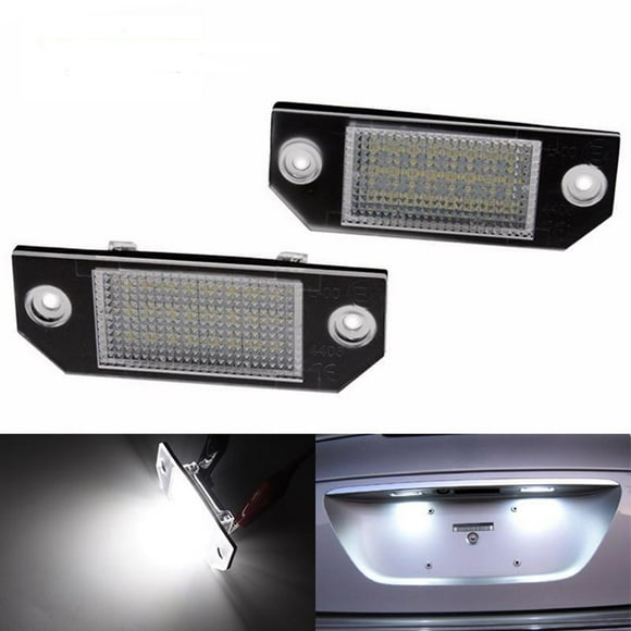 2 Pcs LED License Plate Lamp 12V White Light Fit for Ford Focus C-MAX MK2