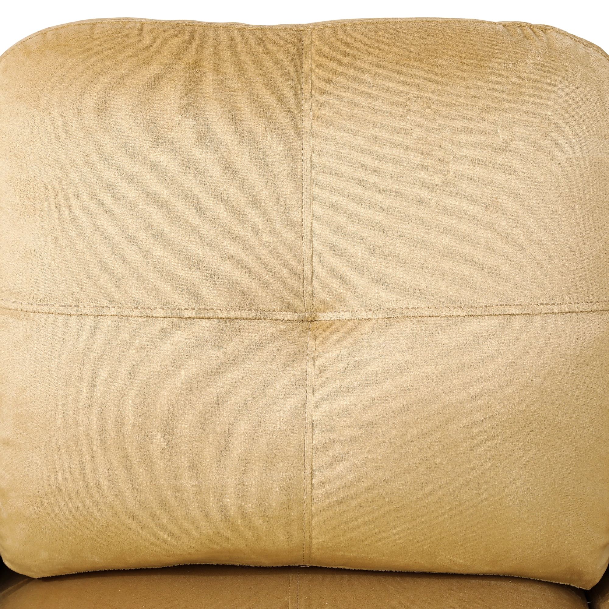 Hommoo Lint and PVC Living Room Furniture Sets, L Shaped Couches and Sofas, Modern Sectional Sofa for Home & Office, Beige and Brown(No Ottomans)