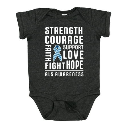 

Inktastic ALS Awareness Strength Courage Support Gift Baby Boy or Baby Girl Bodysuit