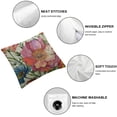 thumbnail image 6 of Fenyluxe Rose Flowers Decorative Throw Pillows Covers, Watercolor Bouquet Floral Rose Peony Garden Throw Cushion Cover 2pcs Pillowcases for Bedroom Sofa Living Room, 2pcs White, 6 of 7
