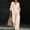 Orange, variant on IUYRTFE Women's Polka Dot 2-Piece Outfit V Neck 3/4 Ruffle Sleeve Top and Wide Leg Pants Casual Lounge Set