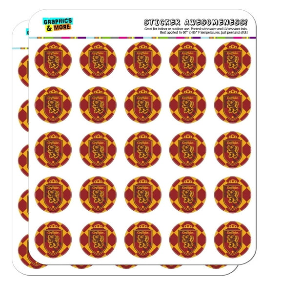 Harry Potter Gryffindor Plaid Sigil Planner Calendar Scrapbooking Crafting Stickers