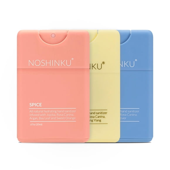 Desinfectante de manos Noshinku recargable Pocket Discovery Deux, paquete de 3