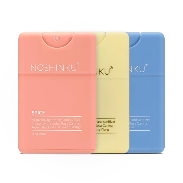 Desinfectante de manos Noshinku recargable Pocket Discovery Deux, paquete de 3