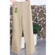 thumbnail image 3 of Pantalones Caqui de Pierna Recta Pantalones Caqui Cortos para Mujer Nuevos Pantalones de Pierna Ancha de Modal Cintura Elástica Trasera Pantalones Sueltos Casuales, 3 of 3