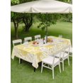 thumbnail image 3 of Outdoor Tablecloth with Umbrella Hole & Zipper, Lemon Yellow Starfish Coastal Rectangle Tablecloth 54x80 Inch, Ocean Nautical Beach Coral Shell Patio Table Cover Waterproof Table Cloth for Picnic, 3 of 7