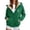 Green, variant on Bibifish Womens Fleece-Lined Full Zip Hoodies With Butterfly Print Hoodies With Side Pockets Relaxed Fit Casual Spring Daily Warm Wear Pullover Tops