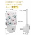 thumbnail image 3 of Night Lights Auto Sensor Vintage Floral Plug-in LED Nightlights Lamp Dusk to Dawn for Living Room, Bedroom, Bathroom, Hallway, Stairways Home Wall Decor, Watercolor Flowers Green Pink Night Light, 3 of 9