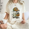 thumbnail image 4 of Candy Hunter Halloween T-Shirt, Cute Ghost Skateboard Trick-or-Treat Tee, Pumpkin Candy Bucket Shirt, Fun Spooky Season Gift for Teen Boys Girls Adults, 4 of 7