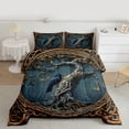 thumbnail image 2 of jejeloiu Vintage Geometric Circle Twin Comforter Sets,Mystic Tree Boho Exotic Style Bedding Set For Kids Reversible 2 Pieces, 2 of 8