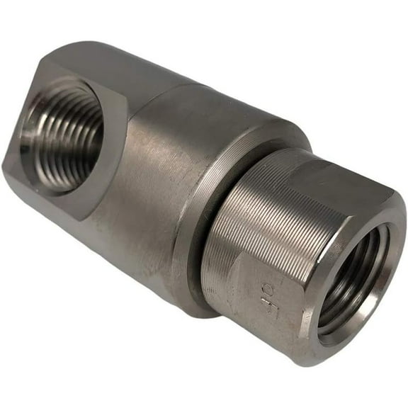 ZQRPCA 9927.8551-1/2" 90 FXF Steel 5000 PSI Super Swivel Joint (Aflas, Zerk Fitting, Black )