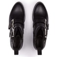 thumbnail image 4 of Women's 4 Strap Biker Boots by Will's Vegan Shoes (Black), 4 of 6