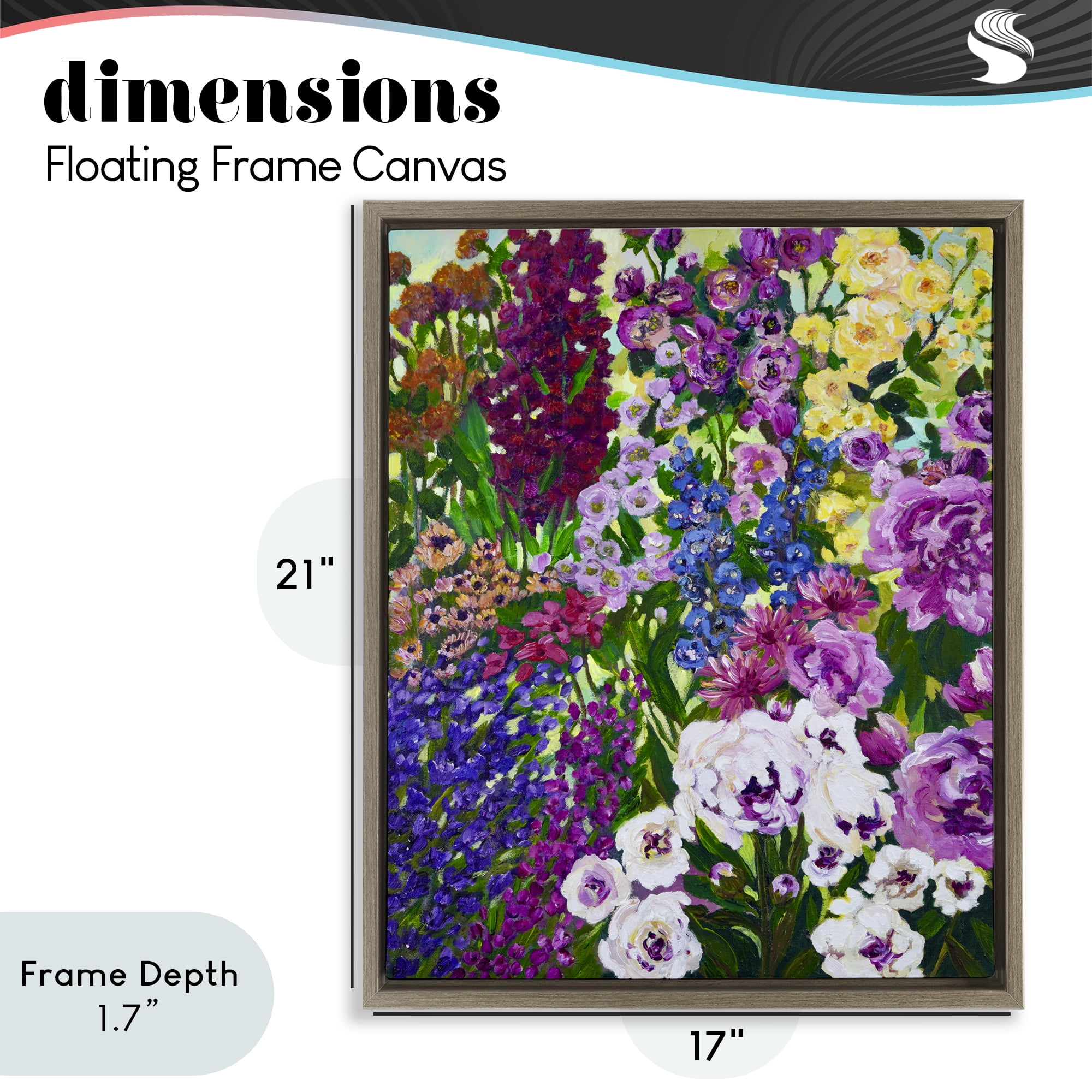 Stupell Industries Lush Greenhouse Garden Flowers Brown Framed Floater Canvas Wall Art, design by Lee Ann Zirbes