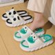 thumbnail image 2 of Zapatillas de lino Unisex con dibujos de vaca, chanclas antideslizantes para primavera y verano, zapatos para el hogar para hombres y mujeres, 2 of 5