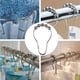thumbnail image 5 of Advancent 12 ganchos de cortina de ducha de acero inoxidable, colgadores decorativos para cortinas, anillos colgantes, casa de campo Universal blanca Accesorios de baño Plata Advancent HA062208-03B, 5 of 6