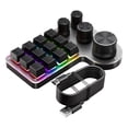 thumbnail image 2 of Custom Programmable Macro Keyboard 12-Keys 4 Knob Gaming Keypad with USB Wired+BT Dual Mode Multi-Purpose Shortcut Custom Keypad for PC Desktop, 2 of 7
