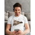 thumbnail image 2 of Tabby Cat Looking At Camera T-Shirt Men -Image by Shutterstock, Male 4X-Large, 2 of 4