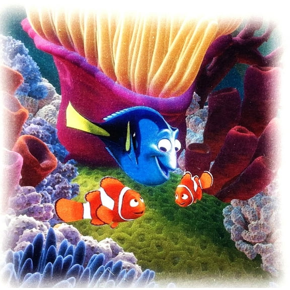 1 Fabric Panel - Disney Finding Nemo Coral & Deb Art to Sew Cotton Fabric Panel - 10.5" X 11"