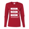 thumbnail image 2 of Wild Bobby, Have Faith Pray Hard Stay Humble Inspirational/Christian Women Graphic Long Sleeve Tee, Red, Small, 2 of 6