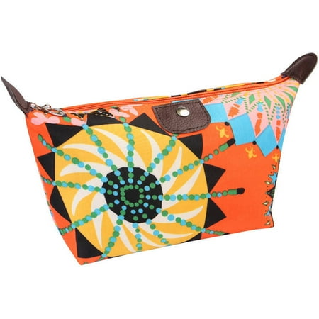 Riah Fashion Geometric Print Cosmetic Bag
