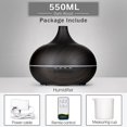 thumbnail image 1 of Difusor de aceite esencial de aromaterapia de 550ml humidificador de aire ultrasónico con Control remoto de grano de madera fresco con luz LED de 7 colores auspicioso XianweiShao 8390613956774, 1 of 1