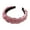 Pink, variant on rygai Korean Style Non-slip Knotted Women Headband Solid Color Wide Heightened Sponge Hair Hoop Hair Ties,Pink