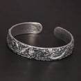 thumbnail image 4 of Handmqdebynepal Real 999 Pure Silver Dragon and Phoenix Bangles for Men Heart Sutra Engraved, 4 of 13