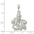 thumbnail image 5 of 925 Sterling Silver Octopus Charm Pendant, 5 of 5