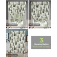 thumbnail image 4 of Green Christmas Tree Tie Up Curtains for Window, Watercolor Xmas Tree Rustic Thermal Insulted Balloon Shade Adjustable Rod Pocket Curtains Valance Panels for Kitchen Bathroom Café 46 x 63, 4 of 7