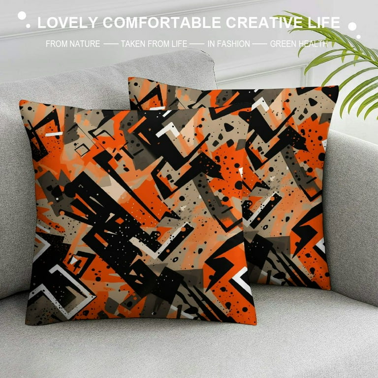 JEUXUS Throw Pillow Cover Abstract Brown Rust Color Stain Splash Messy Dirty Vintage Gray Neutral Old Rough Distressed Copper Decorative Pillow Case Home Decor Square Pillowcase Walmart