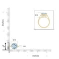 thumbnail image 3 of ANGARA Natural Vintage Style Round 3.2 ct Aquamarine Solitaire Ring in 14K Yellow Gold for Women (Size-10mm) | March Birthstone, Anniversary, Jewelry Gift for Women | Natural Aquamarine Ring, 3 of 7