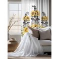thumbnail image 4 of Sheer Curtains 63 Inch Length, Sunflower Gnomes Semi Sheer Curtains Light Filtering Window Treatment, Spring Eucalyptus Floral Watercolor Privacy Voile Drapes for Living Room Bedroom 52x63 Inch, 4 of 7