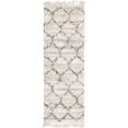 thumbnail image 1 of Unique Loom Hygge Shag Geometric Plush & Cozy Rug 2' 2 x 6' Runner Beige/Gray, 1 of 1