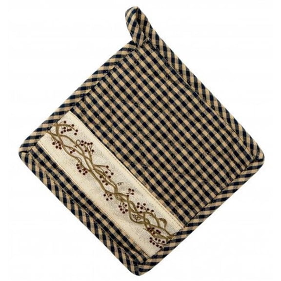 Mr. MJs Trading AG-40296S-2 Pot Holders, Berryvine Navy - Set of 2