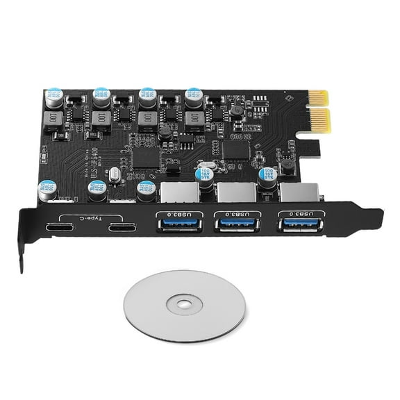 CIYISON PCIe USB 3.0 Card 4-Port Internal Expansion Card Controllers Adapter PCIE 4.0 x16