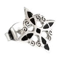 thumbnail image 3 of JOYARIS Aretes Broquel Pendiente Nudo De Bruja Liso Plata Ley 925 A-0000052, 3 of 4