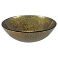 thumbnail image 1 of Round Tempered Glass Sink Bowl - Gold & Green, 1 of 1