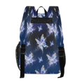 thumbnail image 3 of Large Clear PVC Backpack Heavy Duty See Through Backpack for Adults Work Travel, Navy Butterfly Printed 12L, 3 of 8