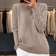 thumbnail image 1 of Suéter de cuello redondo para mujer, blusa informal de punto de manga larga, suéter para mujer, 1 of 6