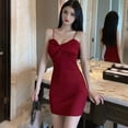 thumbnail image 2 of Women's Sleeveless Spaghetti Strap Tank Bodycon Tight Mini Club Party Dress, 2 of 5