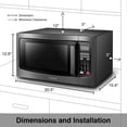 thumbnail image 5 of Toshiba 1.2 cu ft Countertop Microwave Oven in Black stainless steel, 5 of 7