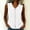 #0473-White, variant on Women's Sleeveless Shirts Eyelet Front Babycollar Dressy Plain Blouses Loose Casual Tank Tops