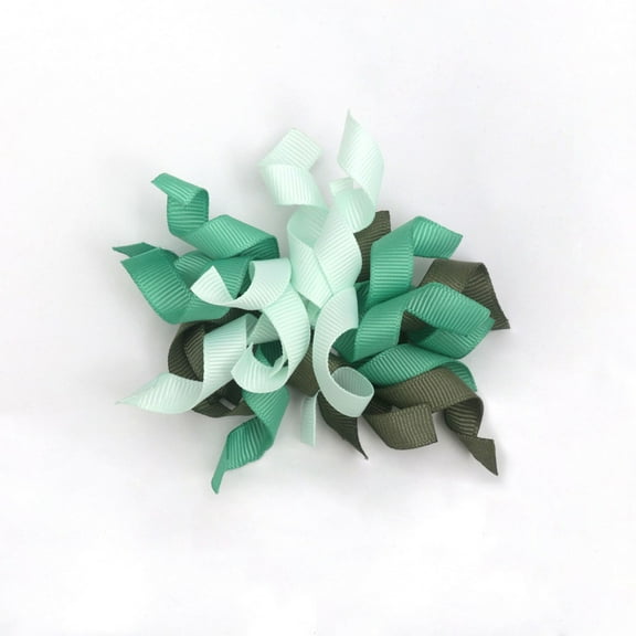 8PCS Self-Adhesive Curly Bows,3.93" Pre-Made Bows for Gift Wrap,Rainbow Ribbon Bow for Basket Decoration,Bottle,Present Bows for Birthday,Party,Pride Month,Anniversary(Green)