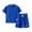 Blue, variant on Grblisyd Boys Girls 2 Piece Outfits Waffle Knit Short Sleeve Crew Neck Top and Shorts Set Athletic Summer Clothes for Girls Size 10-12 Years