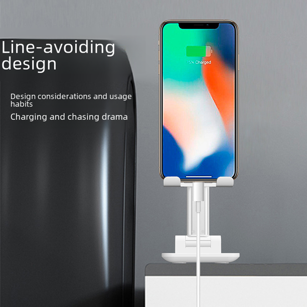 Mini soporte de escritorio retráctil plegable portátil de silicona antideslizante para teléfono móvil regalo serigrafía