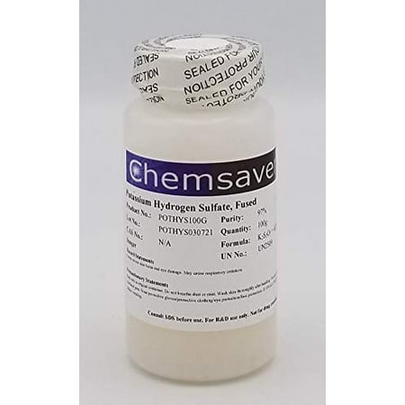 Potassium Hydrogen Sulfate, Fused, 97%, Mixture of Potassium Pyrosulfate and Potassium Bisulfate, 100g